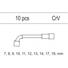 YATO Set 10 chei tubulare tip L, 7-19mm..
